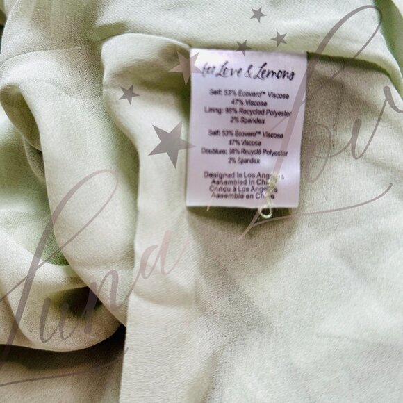 FOR LOVE & LEMONS Jewel Maxi Dress In Sage (size M) NWT - Picture 9 of 15